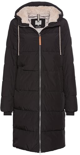 camel active Damen Langer Puffermantel mit gefütterter Kapuze