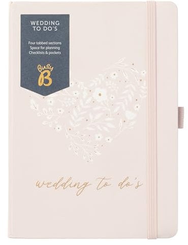 Busy B Wedding To Do's - Pink with Four Tabbed Sections, Space for Planning, Checklists and Pockets