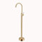 BiaoTeng Robinet de Baignoire Sur Pied Mitigeur Baignoire Sol Laiton Chaud et Froid Mitigeur pour Baignoire Ilot Robinet Sur Pied Baignoire Ilot Or Brossé