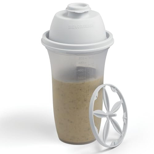 SIGNORA WARE Signoraware Shaker-Flaschen aus Kunststoff, 500 ml, für Mahlzeiten, Shakes & Smoothies, Getränke, zum Mischen von Salat Dressing & Saucen, Margarita, mehr