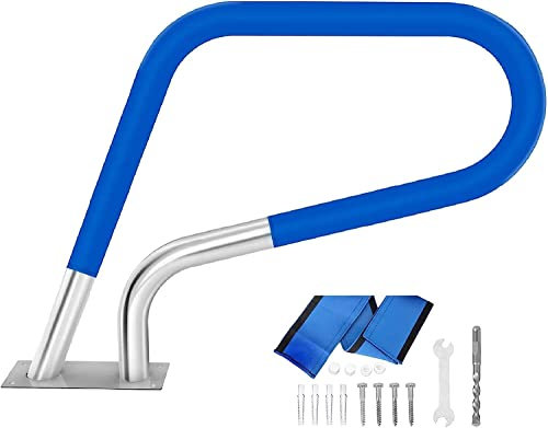 TQVLNMCR Pool-Handlauf, Schwimmbad-Sicherheits-Treppengeländer, Edelstahl-Treppen-Pool-Handlauf, Pool-Geländer Mit Grundplattenzubehör/Silber/81 X 57 cm