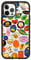 CASETiFY Impact iPhone 12 Pro Max Case [4X Military Grade Drop Tested / 8.2ft Drop Protection] - FRUIT STICKERS - Clear Black