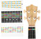 VICASKY 3St Aufkleber für Gitarrengriffbrett Ukulele Griffbrett Aufkleber Gitarrennoten Aufkleber E-Gitarrenhals Aufkleber zum Üben von Gitarren Notenaufkleber für Gitarre Papier