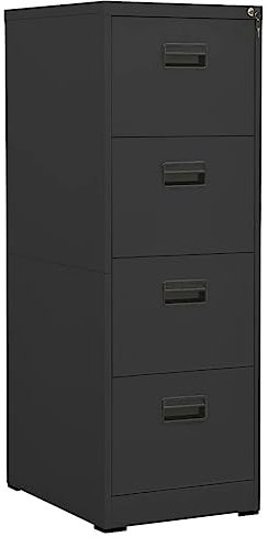 Schränke & Aufbewahrung-Aktenschränke Aktenschrank Anthrazit 46x62x133 cm Stahl