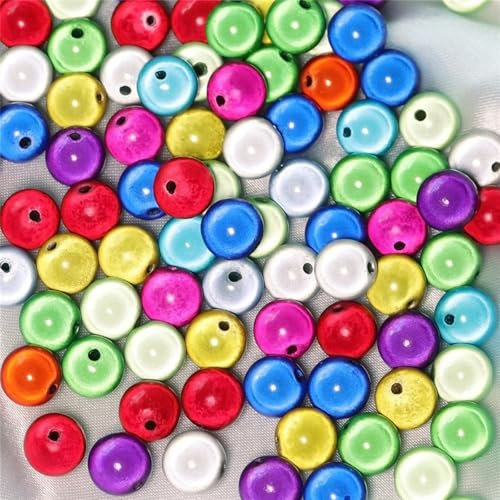 200 pcs Reflektierende Perlen, Stickerei Magic Pearls Magic Beads 3D Acrylperlen für die Schmuckherstellung, Wunderperlen Magic Pearls Reflektierend Perlen (8 mm - 200 pcs)