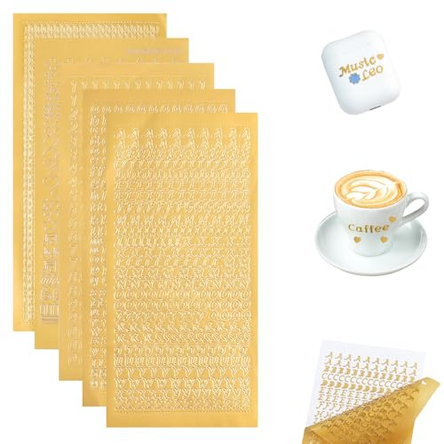 YALiya Kerzenaufkleber, Wachsplättchen für Kerzen, Buchstaben Aufkleber, Kerzen Selber Machen Set, für Kerze/Taufe/Kommunion/Hochzeit/Fotoalbum/Scrapbook (A)