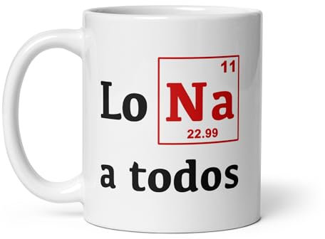 Creatello Taza Los odio a todos Lo Na a Todos – Humor Químico para Geeks de la Ciencia Quimica
