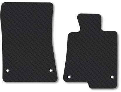 Mercedes SLK (2011-2020) [R172] Heavy Duty Thick Rubber Car Mats Accessories Tailored Fit Front Rear Set Compatible Accessory Waterproof Durable Non-Slip 5mm Full Coverage Protection with Clips