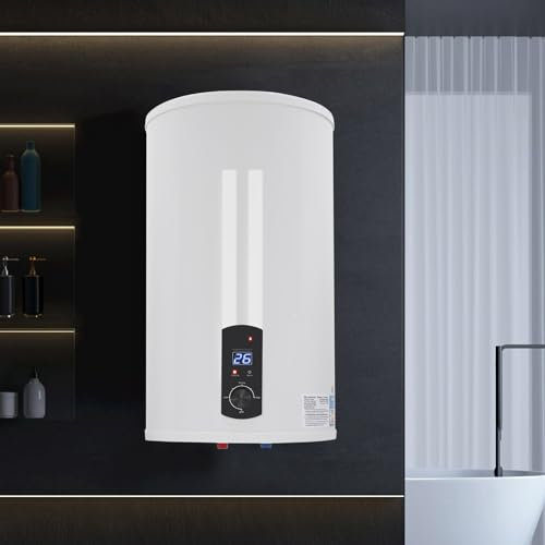 QuatoLuilo Scaldabagno elettrico 2000 W, con tubo di riscaldamento in acciaio inox, 15,4 galloni di grande capacità, riscaldamento rapido per il bagno di casa, facile installazione fai da te, langl