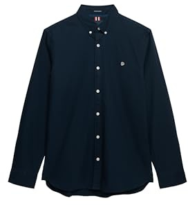 Superdry Herren Klassisches Oxford-Hemd mit Langen Ärmeln