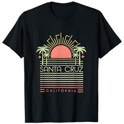 Santa Cruz CA Retro Vaporwave 80s 90s T-Shirt