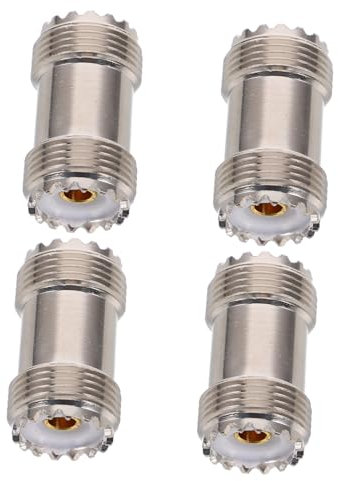 Gadpiparty 4pcs Connectors Kit Male Plug Female Socket Uhf Adapter for Way Radio Network Communication