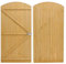 DKIEI Wooden Garden Gate, 105x150 cm Wooden Gate for Garden, 2.5cm Thickness Fully Framed Wood Door with Latch and 3 Hinges for Pathway Garden Entrance, Farm House, Pasture