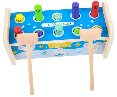 GALPADA Wooden Whack-mole Toy Tapping Game for Boys and Girls Educational Knocking Toy Made for Early Development