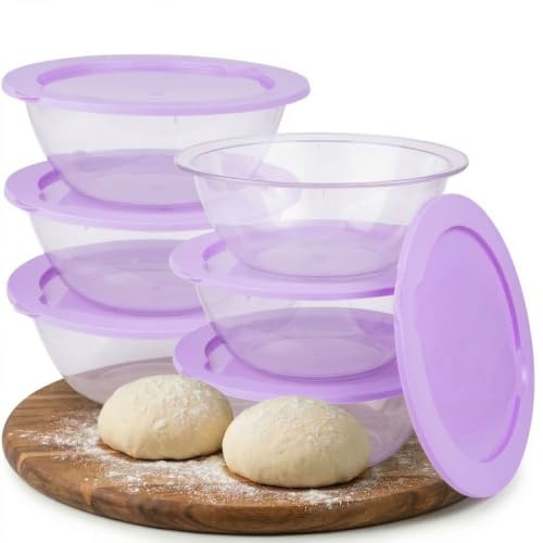 PROFUN Pizzaballenbox mit Deckel 1,1 L – 6er Set Gärbox für Pizzateig | Stapelbare Teigbox aus hochwertigem Polypropylen | Pizzazubehör für Teiggärung, Aufbewahrung & Kühlschrank – 350 g pro Portion