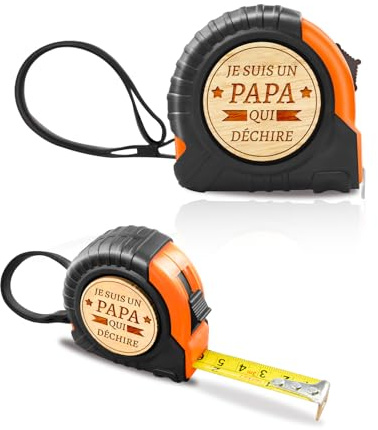 DIKARIYA Cadeaux Fete des Pere, Metre Personnalisé Papa, JE SUIS UN PAPA QUI DECHIRE, Cadeau Anniversaire Papa Cadeaux Fête des Pères Idée Cadeaux pour Pere Anniversaire Homme Grand Pere Mari Original