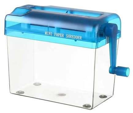 Mini -Shredder, Handwerkskurbel Design, 17x9.5x15 cm, Mini -Hand -Shredder, Handbuch Dokumente Papierschnittwerkzeug, Kompaktes Schneidwerkzeug, Für Office -Desktop -Schreibwaren