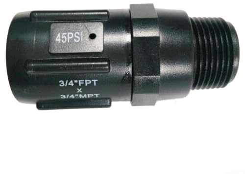 Regulador de presión de agua hembra a macho 3/4 para riego por goteo de granja con rango de presión de entrada ajustable de 20 a 100 PSI (15 PSI)