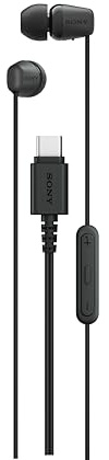 Sony IER‑EX15C USB‑C Wired Earbuds with Mic – Lightweight In‑Ear Headphones for Android, iPhone, Laptop & PC – Black (Renewed)