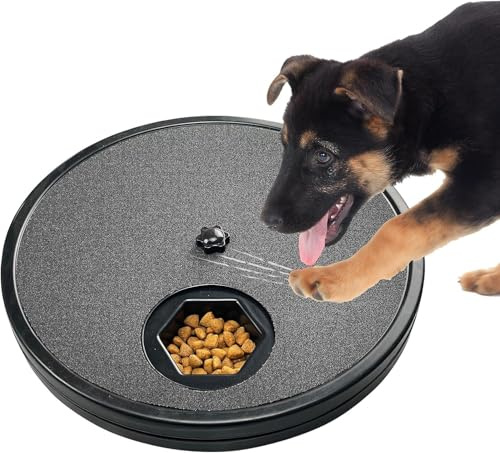 Dog Scratch Pad for Nails,3 in 1 Snack Round Rotatable Pet Nail Grinding Mat with Storage Box, Slow Food Storage Box Fun Dog Nail File Board for Pets Gift Care Removable Scratching Pad (BLACK)
