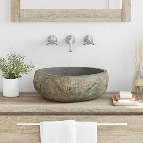Lumanois Fregadero de Piedra Río Gris Claro 45 x 35 x 15 cm,Lavabos y fregaderos,Lavabos,18.9kg-4103949