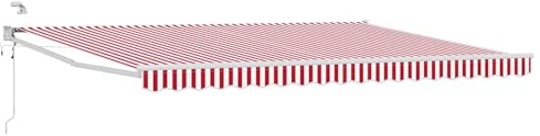 vidaXL Elektrische ausziehbare Markise Rot und Weiß 4,5 × 3 m