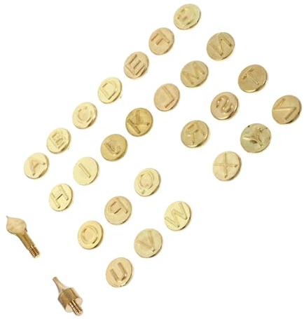 DRESSOOS Set Punte per Saldatore in Rame Oro, 28 Pezzi per Pirografia su Legno e Zucche, Personalizzazione e Marchiatura per Progetti Creativi di Incisione