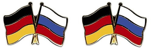 Yantec Freundschaftspin 2er Pack Deutschland Russland Pin Anstecknadel Doppelflaggenpin