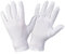 12 Paar Baumwollhandschuhe, Trikothandschuhe, Stoffhandschuhe weiß, mit Schichteln, Größen 7 - 12 (10 / XL (Herren Standard))