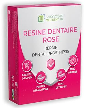 RESINE DENTAIRE ROSE | MEDIDENT |- réparations des prothèse dentaires-dentier cassé-dent détachée