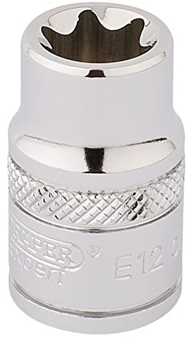 Draper 34187 TX-Star 3/8 Inch Square Drive E12 Socket, Blue