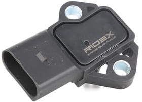 RIDEX 161B0009 Ladedrucksensor mit integriertem Lufttemperatursensor mit Dichtring Kompatibel mit VW Golf 4 Schrägheck 1J1 2085160 3F145673A 3C129709BD