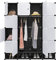 WOLTU Kleiderschrank Garderobenschrank Steckregalsystem Bücherregal Schuhregal Mit 2 Kleiderstange SR0090sw