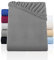 BaSaTex Winter Thermo Fleece Spannbettlaken - wärmendes plüsch Spannbetttuch Teddy Flausch - Flauschiges Bettlaken | Größe: 90x200-100x200 cm | Farbe: Anthrazit