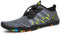 Strandschuhe Damen Herren Wasserschuhe Badeschuhe Unisex Atmungsaktiv Leicht Barfußschuhe rutschfeste für Schwimmen Tauchen (S901 Grau, 48EU)