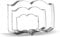 Set di formine per biscotti, 3 pezzi, in acciaio inox