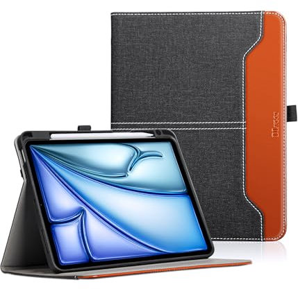 Dlveer Case for iPad Air M3 M2, Air 6th Generation 11 inch(2025/2024) and Air 5th/4th 10.9 inch(2022/2020) Soft Tpu Leather Cover with Pencil Holder,Multiple Angles, Auto Wakeup Function,Pocket