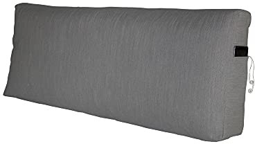 Rückenkissen Lesen Palettenkissen Kopfkissen RückenstützeTasche Pocket Euro Paletten Palettenauflage Sofa Nackenstütze Keilkissen Polstermöbel Schlafzimmer Garten MH-UQ-02 Grau 120x45x10/20 cm
