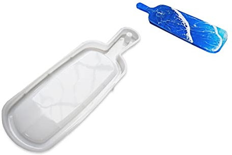 Stampo in Silicone per Tagliere Rettangolare con Manico 12X34,5 cm, per Resina Epossidica Trasparente, per Decorazione Artistica, Fai da Te, Hobby - Crea Taglieri Originali e Personalizzati