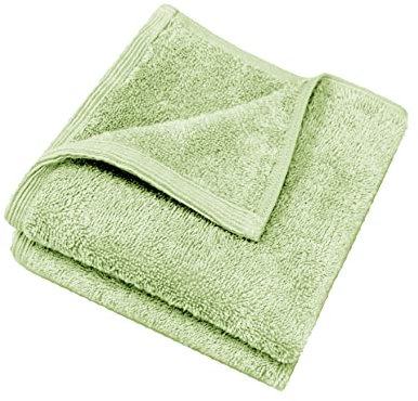 Allure Pack of 2 Bamboo Face Cloths 30 x 30cm – Luxury Super Soft Hypo-Allergenic Plush 550GSM Pair of Flannel Towels (Celadon Green)