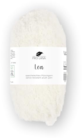 Pro Lana Lea speichelechtes Plüschgarn Teddygarn 25g 100% Polyester (02 creme)