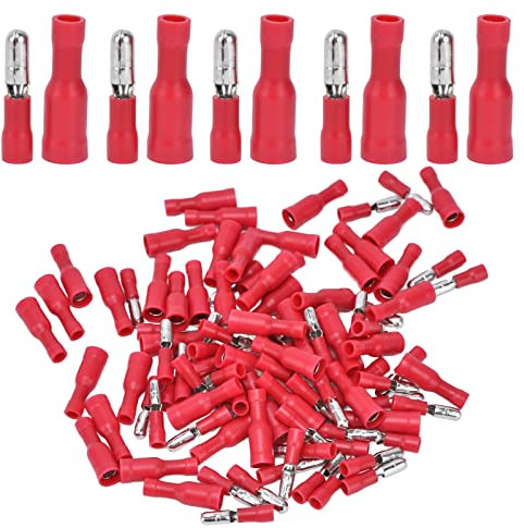 50 Coppie di Capicorda Isolati Connettori Maschio Femmina a Crimpatura Rapida FRD1.25-156+MPD1.25-156 per Cavi 22-16 AWG 0,5-1,5 Mm² per Strumenti di Crimpatura HX-30J