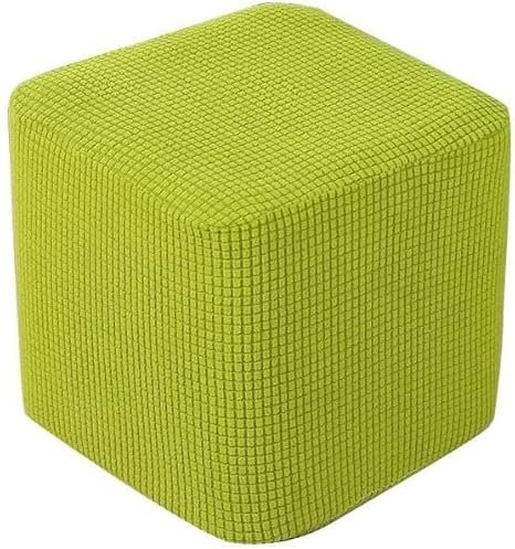 Hockerbezug Rund/Quadratisch/Rechteckig 40x40/50x50 Ottoman Cover Ottomane Schonbezug Hocker Hussen für Fußhocker Stretch Ottomane Abdeckung Hocker Protector Hockerabdeckung