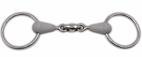 AMKA Wassertrense doppelt gebrochen Kunststoff ummanteltes Mundstück Stärke 23 mm Ringe 65 mm