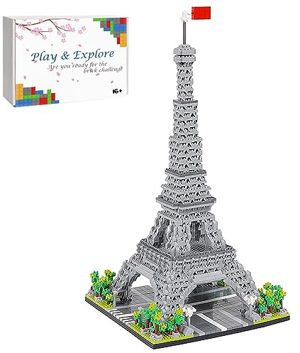 JOMIOD Modular Haus Bausteine, 3585 Klemmbausteine Eiffelturm Bausteine Bausatz, DIY Mini Modular Building Konstruktionsspielzeug, Architektur Baustein Modell MOC Nicht Kompatibel mit L*go