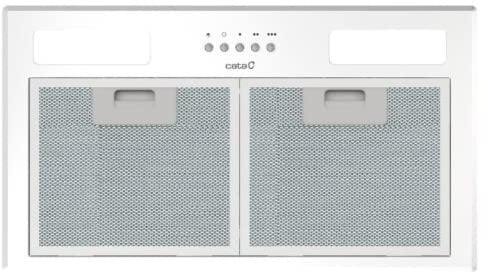 Cata GT PLUS 45 WH/M Campana Extractora Integrada con 3 Velocidades de Extracción.Panel de Control Mecánico. Motor BT2. Iluminación tira LED. Ancho de 60 cm. Acabado en Color Blanco