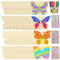 JOKILY Schmetterling Bastelset, Holz zum Basteln und Bemalen mit 12 Buntstiften und 3 Diamantaufklebern