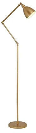 Antique Brass Iron Standing Light, Adjustable Architect Swing Arm Floor Lamps, Living Room Bedroom Sofa Study Reading Lamp