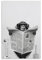 WEERSHUN Affe Auf Toilette Zeitungsposter - Kinder, Badezimmer, Humor, Lustiges Tier, Schwarz-Weiß, Leinwand, 90er-Jahre, Wandkunst, Ästhetisches Poster, 30 x 45 cm