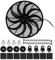 DOCAS 16 Pouces 12V 120W Ventilateur de refroidissement électrique universel, ventilateur montage radiateur réversible Refroidissement pour moteur de voiture